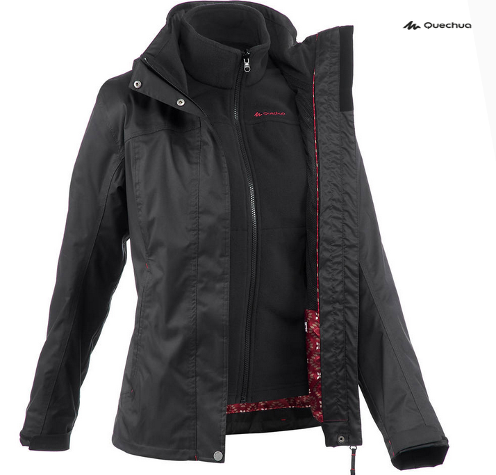 Veste trekking Rainwarm 100 3en1 femme